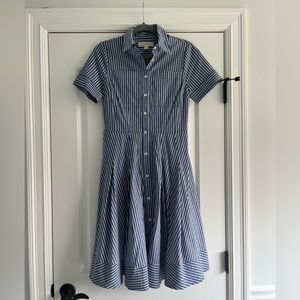 Blue and white striped Michael Kors dress